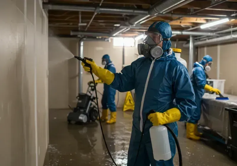 Basement Sanitization and Antimicrobial Treatment process in Mattydale, NY