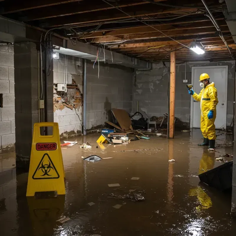 Flooded Basement Electrical Hazard in Mattydale, NY Property